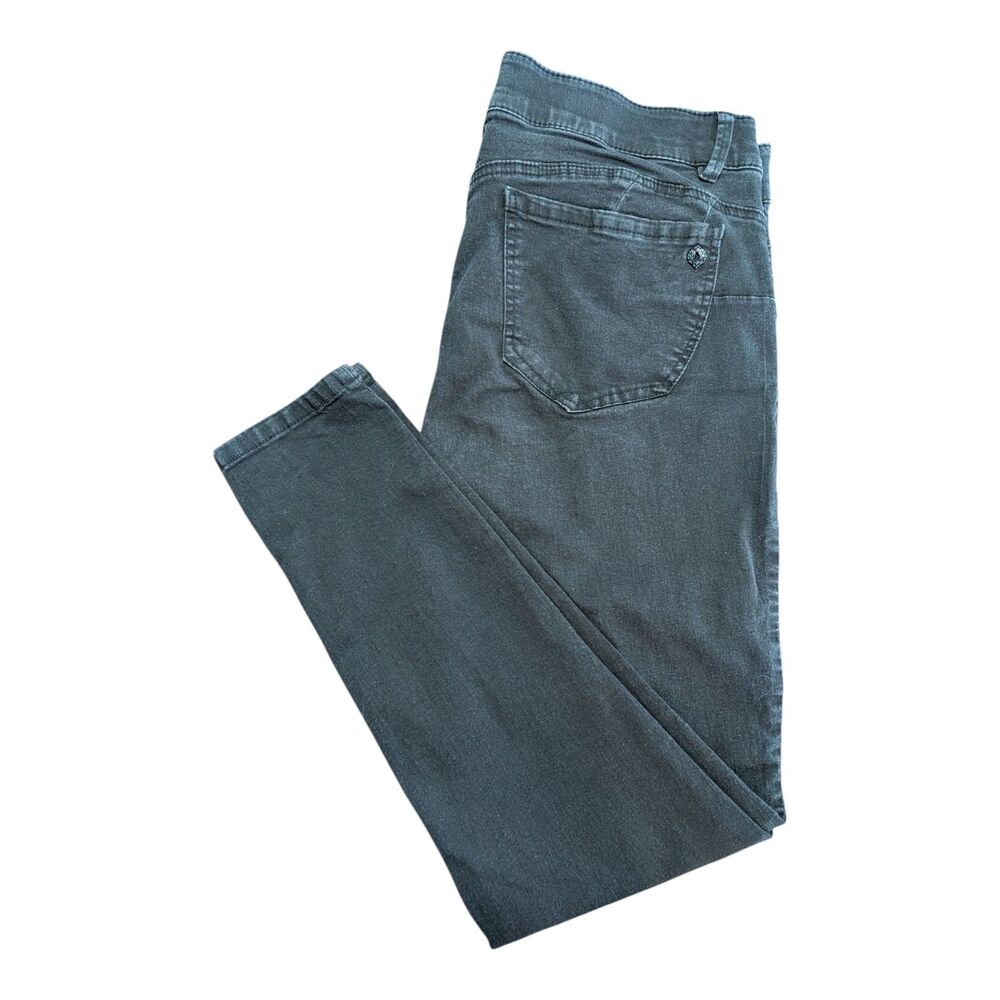 Democracy Ab Solution Skinny Ankle Jeans 14 Stretch Black Mid Rise Denim Jegging